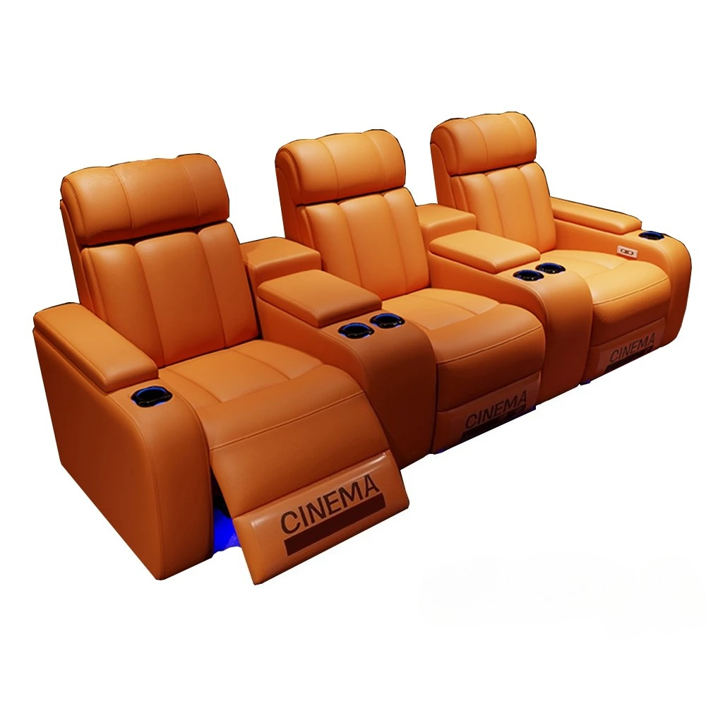Home Cinema Recliner Chairs - 럭셔리 전동 리클라이너 시네마 의자, 컵