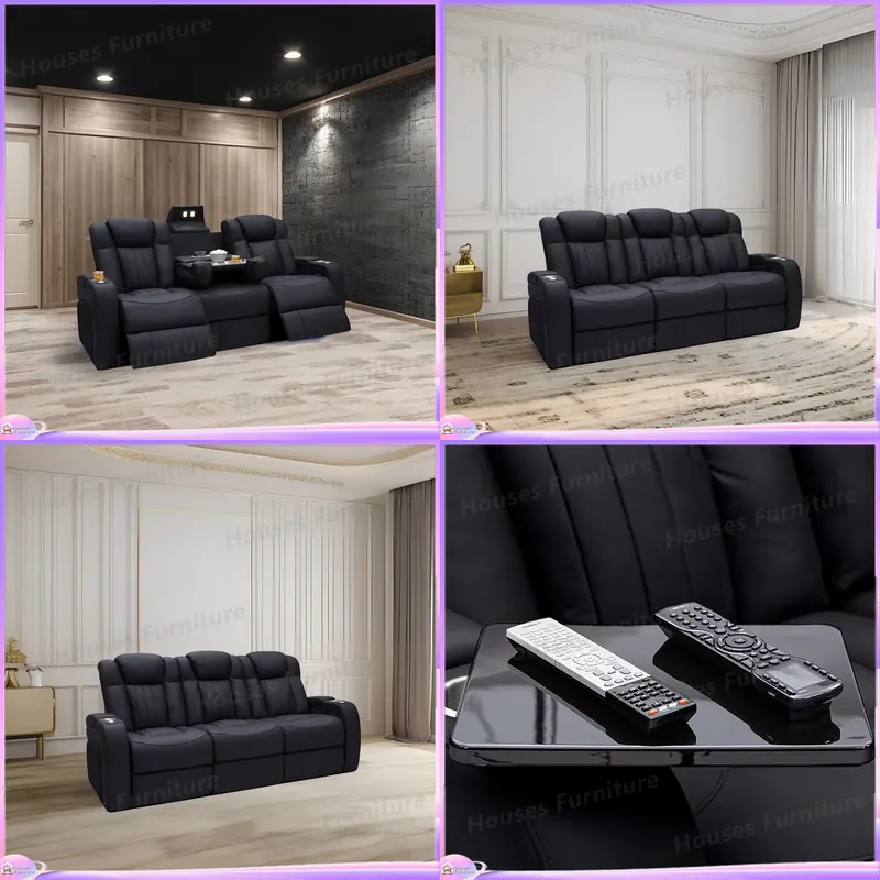 Home Cinema Recliner Chairs - 가죽 리클라이너 소파 홈시어터 시네마 의자