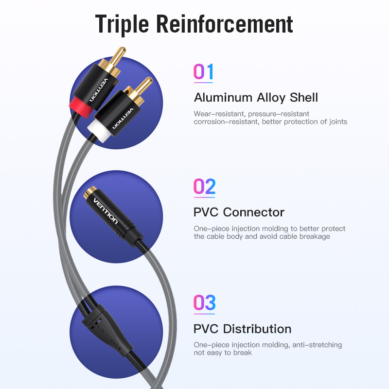벤션 잭 3.5mm 여성용-2RCA 남성용 오디오 어댑 - Home Cinema Sound System 리뷰 및 가격