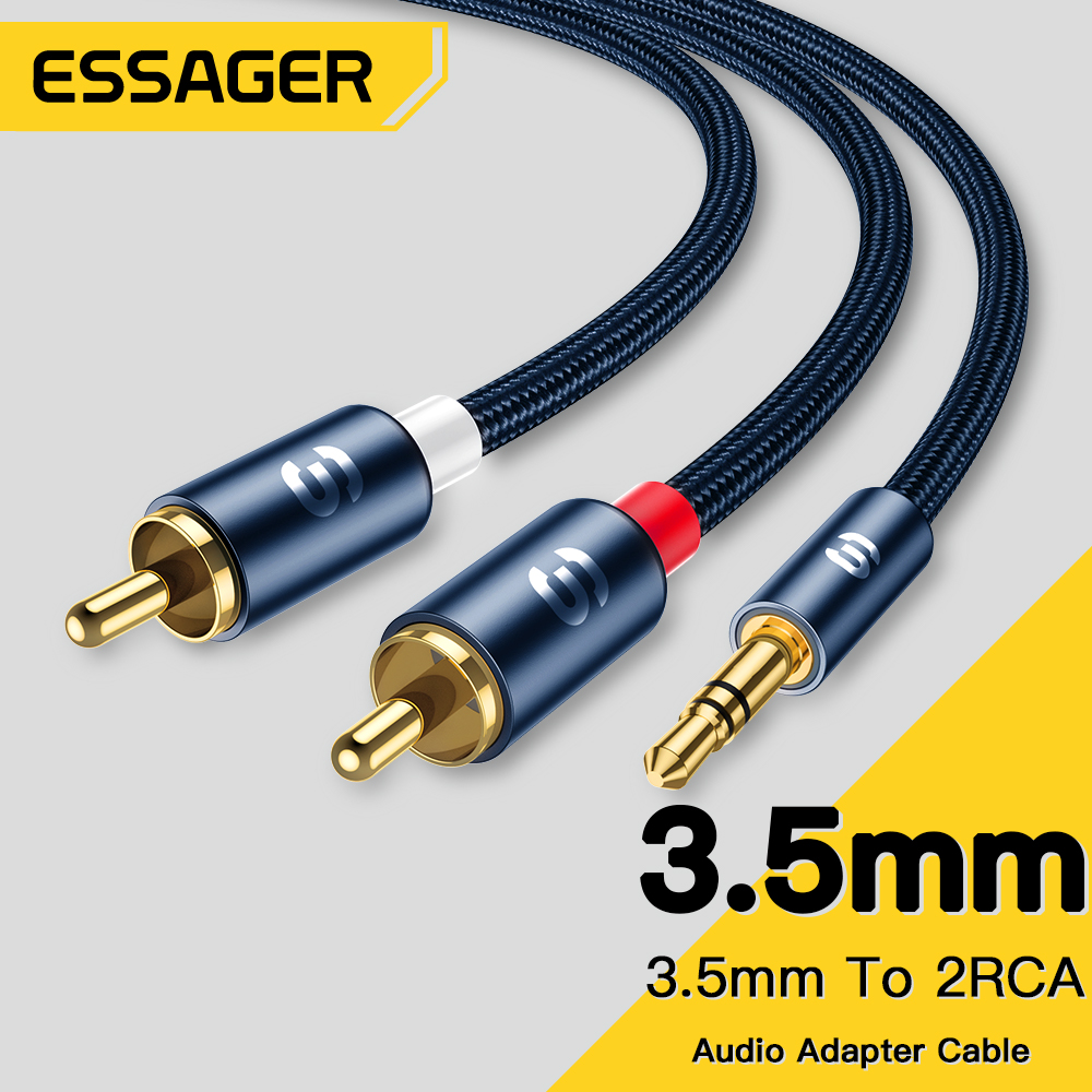 Essager-오디오 케이블 3.5mm 잭 2 RCA  - Home Cinema Sound System 리뷰 및 가격
