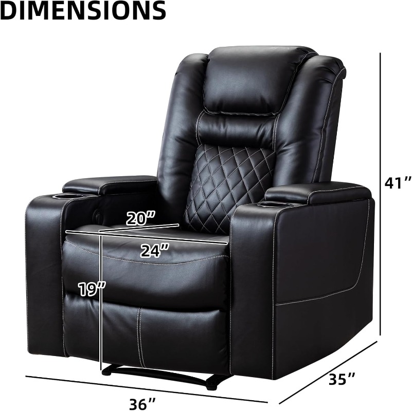 USB 포트와 컵홀더가 있는 CANMOV 전동 리클라이 - Home Cinema Recliner Chairs 리뷰 및 가격