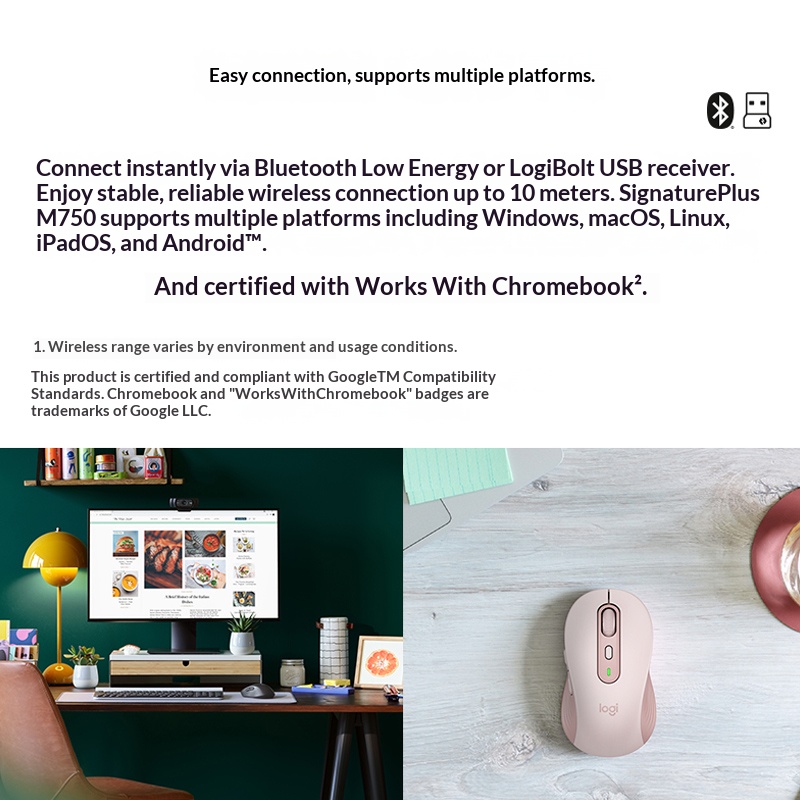 인체공학적 M750 무선 마우스 - 사용자 지정 단축키 - Logitech Home Cinema 리뷰 및 가격