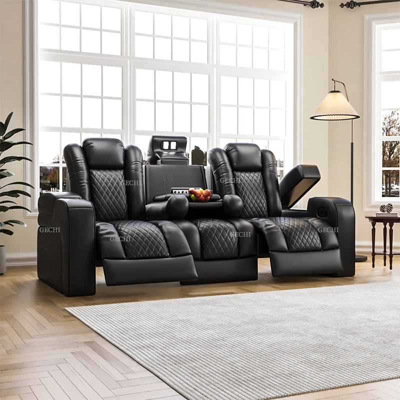 럭셔리 극장 가구 블랙 컬러 3인용 전동 시네마 소파  - Home Cinema Recliner Chairs 리뷰 및 가격
