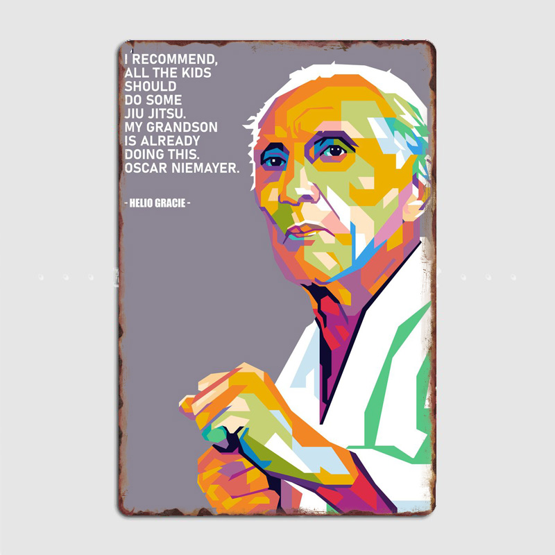 전설 Helio Gracie 인용 금속 플라크 포스터  - Home Cinema Quotes 리뷰 및 가격