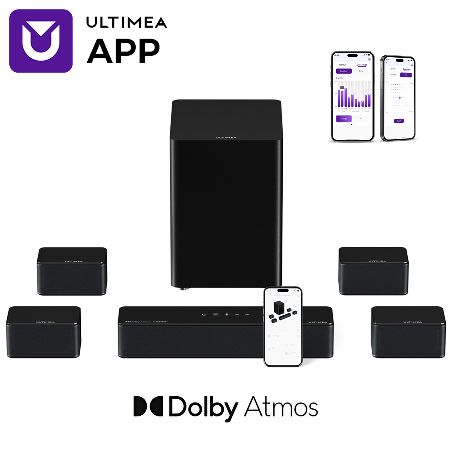 ULTIMEA 포세이돈 D80 7.1 서라운드 사운드바 - Home Cinema Dolby Atmos 7.1 리뷰 및 가격