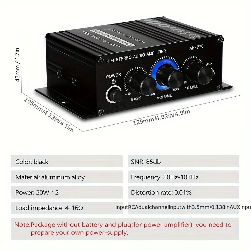 AK-270 400W 미니 파워 앰프 12V/24V 2 - Home Cinema Mini 리뷰 및 가격